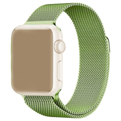 фото Ремешок для apple watch 1-6/se миланская петля 42/44 мм innozone - салатовый (apwtms42-24)