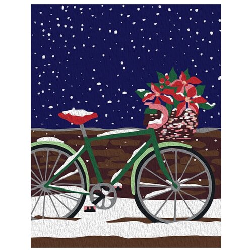 фото Картина по номерам артвентура «велосипед» (картон, 16.5х13 см)