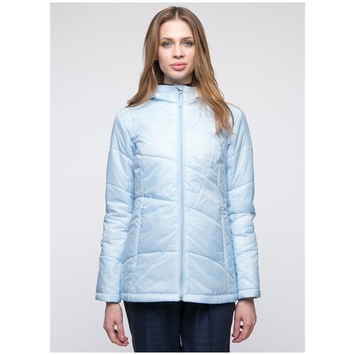 фото Куртка прямая утепленная 11, каляев, размер 42, голубой
