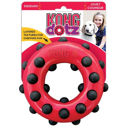 фото Kong игрушка для собак dotz кольцо большое 15 см