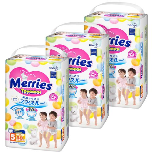 фото Набор трусиков merries xl (12-22 кг) 38 шт 3уп
