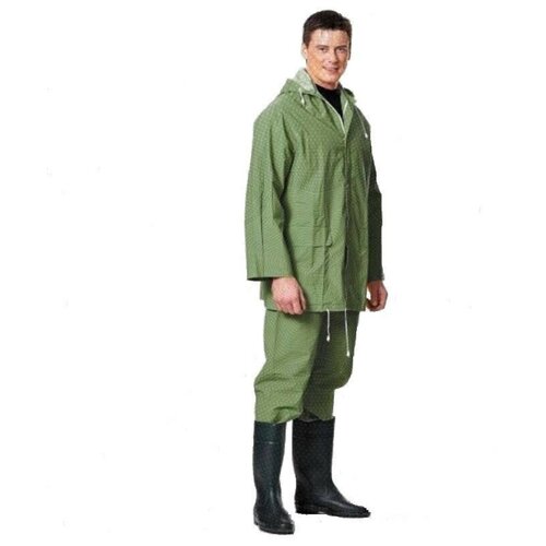фото Спец.костюм костюм влагозащитный пвх (куртка, брюки) зеленый xxl noname