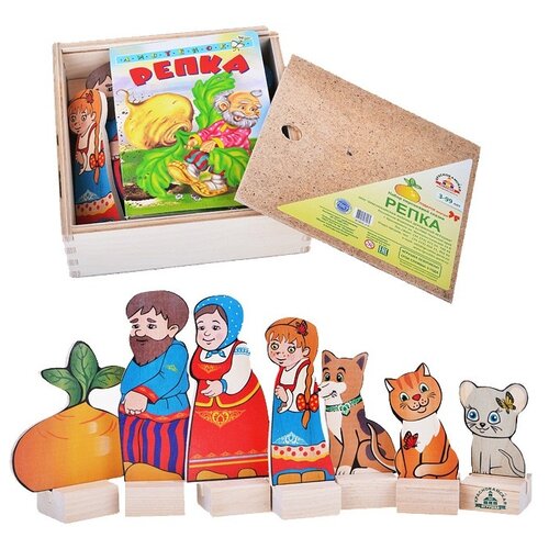 фото Набор краснокамская игрушка персонажи сказки репка (деревянный) (н-19)