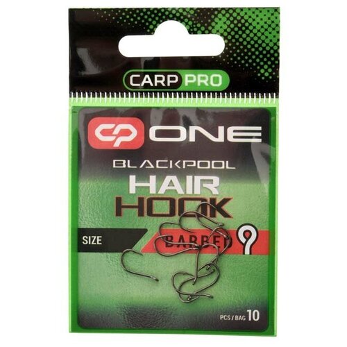 фото Крючки carp pro black nickel blackpool hair hook ringed №16 10шт