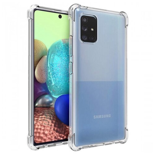 фото Противоударный силиконовый чехол для samsung galaxy a71 с усиленными углами roscase