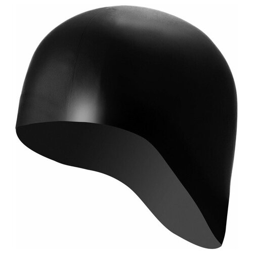 фото B31521-b шапочка для плавания силиконовая одноцветная анатомическая (черный) hawk