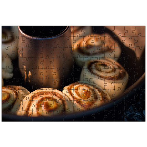 фото Магнитный пазл 27x18см."булочки с корицей, печь, хлеб" на холодильник lotsprints