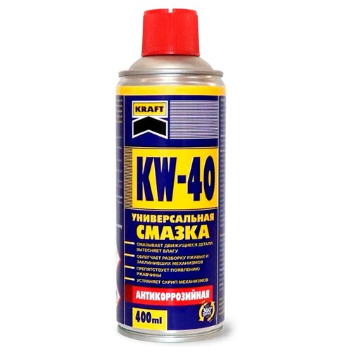 фото Kraft / смазка проникающая kw-40, универсальная, морозостойкая, противокоррозийная, жидкий ключ