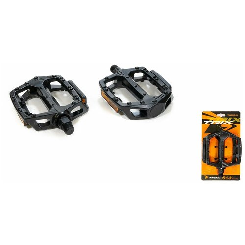 фото Педали trix platform пластиковые 110x105мм резьба 916 с шипами черные