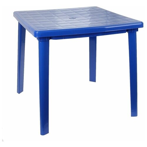 фото Стол квадратный, размер 80 х 80 х 74 см, цвет синий сима-ленд