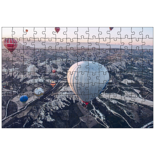 фото Магнитный пазл 27x18см."баллоны, воздушный шар, долина" на холодильник lotsprints