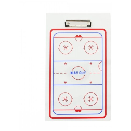 фото Тактическая хоккейная доска hockey mad guy 23 см х 40 см с маркером