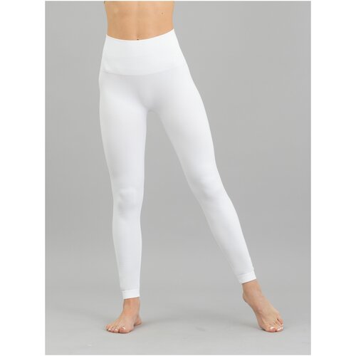 фото Спортивные леггинсы с высоким поясом giulia leggings sport 01, размер 50, цвет белый