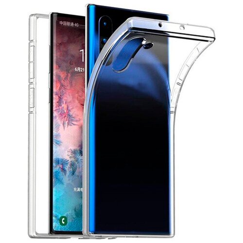 фото Тонкий силиконовый чехол для samsung galaxy note 10 / прозрачный тонкий силиконовый чехол для самсунг галакси нот 10 и а81 / премиальный силиконовый чехол с защитой от прилипаний life style