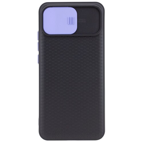 фото Чехол силиконовый для iphone 11 6.1 с защитой для камеры черный с фиолетовым grand price
