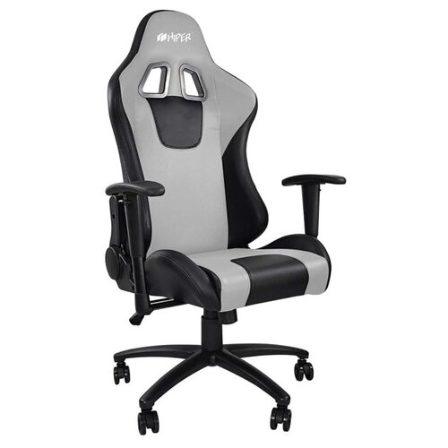 фото Компьютерное кресло hiper hgs-104 игровое, обивка: искусственная кожа, цвет: black and gray