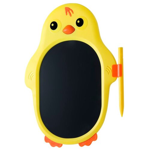 фото Детский графический планшет с жк дисплеем 8,5" дюймов для рисования пингвин (желтый) gsmin