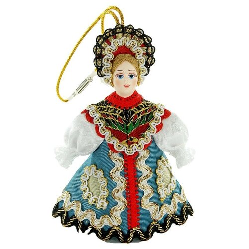 фото Кукла-подвеска потешного промысла в костюме русская красавица. потешный промысел