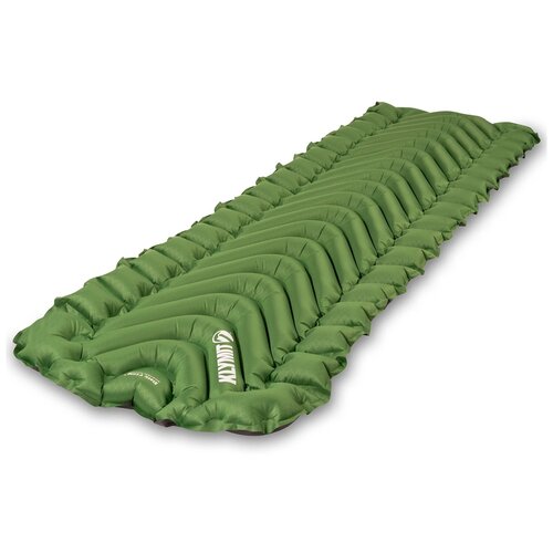 фото Надувной туристический коврик klymit static v long - зеленый (06svgr02d)