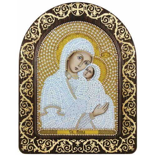 фото "нова слобода" набор для вышивания сн №02 православный киот 5019 св. анна с младенцем марией 13.5 х 17 см nova sloboda