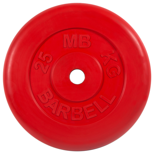 фото Диск mb barbell стандарт mb-pltc31 25 кг красный