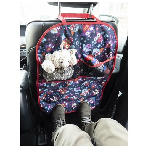 фото Органайзер-накидка на спинку сиденья с карманами «совы» автобра
