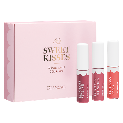 фото Dermosil набор блесков для губ "сладкие поцелуи", stunning/sassy/stylish