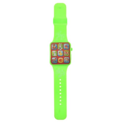 фото Развивающая игрушка умка музыкальные часы с песнями а.барто, зеленый