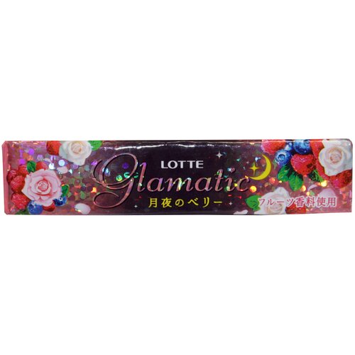 фото Жевательная резинка lotte confectionery glamatic rose&berry со вкусом ягод и роз, 21г