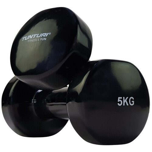 фото Гантели с виниловым покрытием tunturi vinyl dumbbells, 5 кг, пара