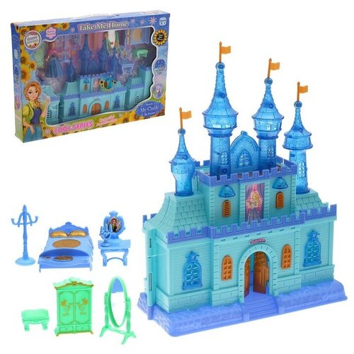 фото Замок для кукол "волшебный замок" звук, свет, с аксессуарами 2605008 yandex market