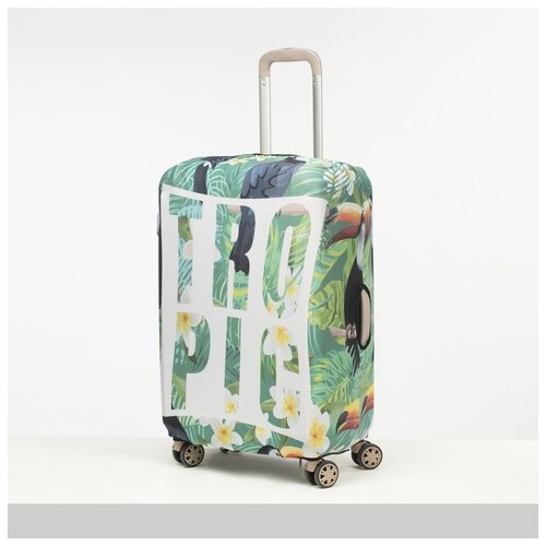 фото Чехол для чемодана сред 24" тропик, 38*28*59, зеленый 4613672 сима-ленд