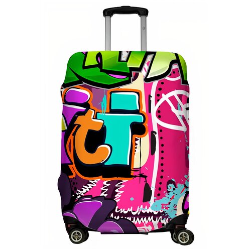фото Чехол для чемодана "multicolored graffiti" размер l lejoy