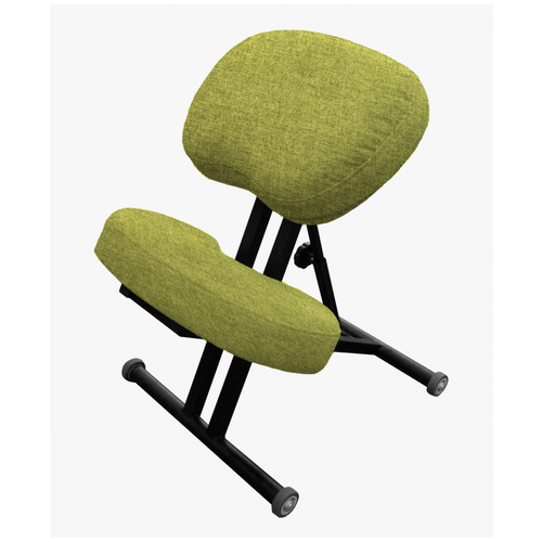 фото Эргономичный коленный стул "олимп" ск-1-2 (толстые сидения) нежный лайм на черной раме