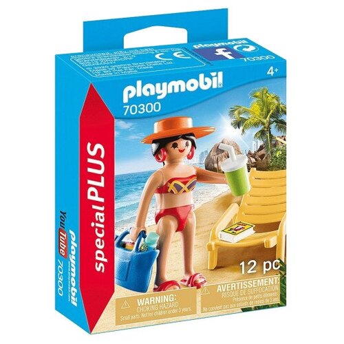 фото Набор с элементами конструктора playmobil special plus 70300 девушка, загорающая на шезлонге