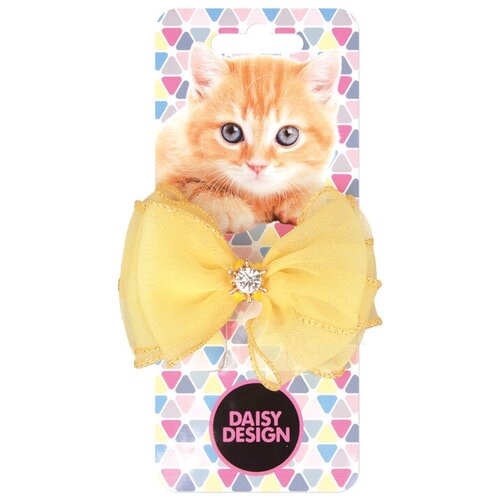 фото Зажим daisy design kittens. ириска желтый