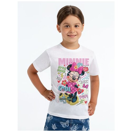 фото Футболка детская minnie covergirl, белая, на рост 130-140 см (10 лет) disney by 111