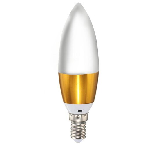 фото Лампа (led ) свеча прямая, e14, 5вт. цвет: теплый белый, матовая. комплект 5 штук clever-light