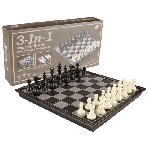 фото Шахматы, шашки, нарды 3 в 1 ubon
