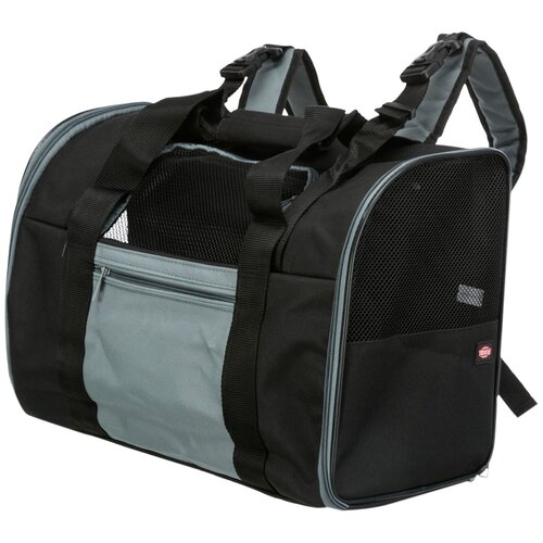 фото Сумка рюкзак для животных до 8 кг trixie connor черная/серая 42 х 29 х 21 см (1 шт)