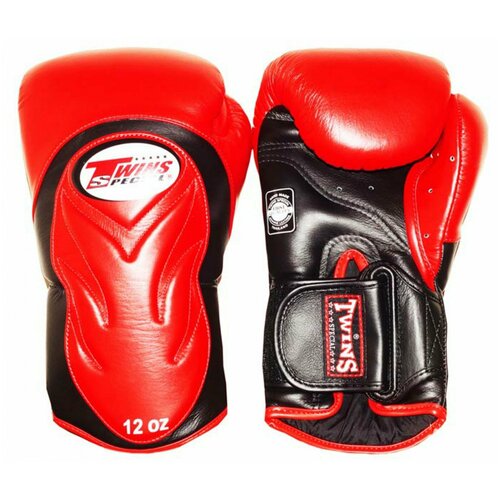 фото Боксерские перчатки bgvl6 черные-красные 16 унций twins special