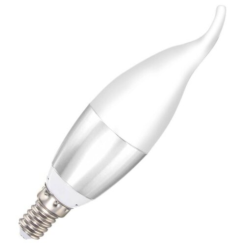 фото Лампа (led) свеча фигурная, e14, 7вт. цвет дневной белый, матовая. комплект 5 штук clever-light