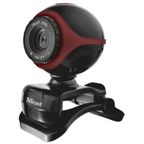 фото Веб-камера trust exis webcam, черно-серебристый
