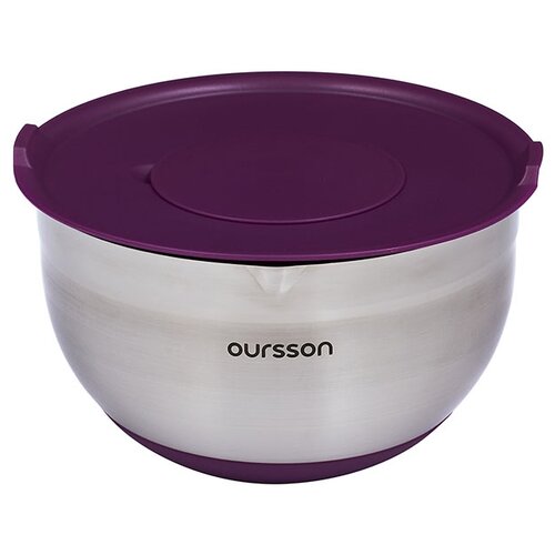 фото Миска для смешивания с крышкой oursson bs4002rs/sp