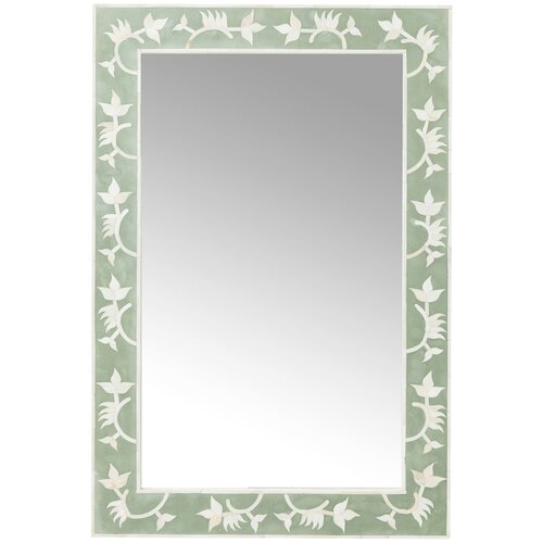 фото Kare design зеркало osaka, коллекция "осака", ручная работа 60*90*3, мдф, верблюжья кость, зеленый