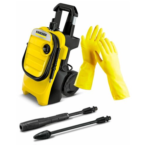 фото Минимойка karcher k 4 compact eu + латексные хозяйственные перчатки