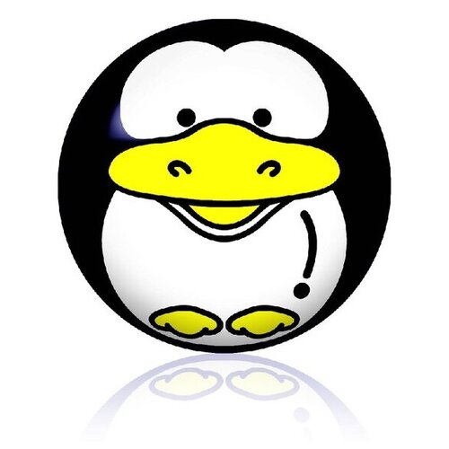 фото Мяч гратвест пингвин (т56192), 22 см, черный/белый