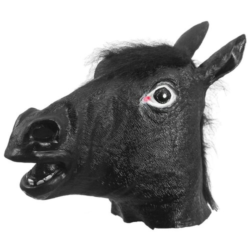 фото Карнавальная маска "лошадь", цвет черный сима-ленд