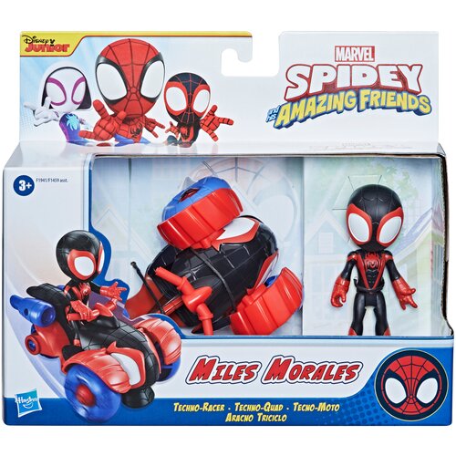 фото Игровой набор hasbro spidey and his amazing friends майлз моралес и транспорт f1941