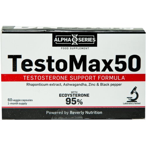 фото Testomax 50 бустер тестостерона - 60 капсул beverly nutrition